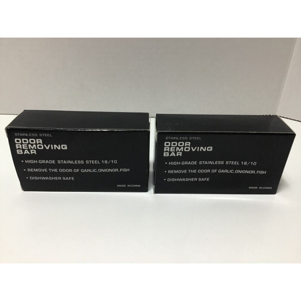 New Stainless Steel Odor Removing Bar Rub Away Soap Hand Eliminator Lot of 2